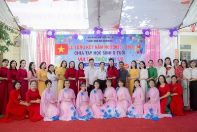 TRƯỜNG MẦM NON QUỲNH LƯU TỔ CHỨC LỄ TỔNG KẾT NĂM HỌC 2025 – 2026, CHIA TAY CÁC BÉ 5 TUỔI RA TRƯỜNG VÀ VUI TẾT THIẾU NHI 1/6